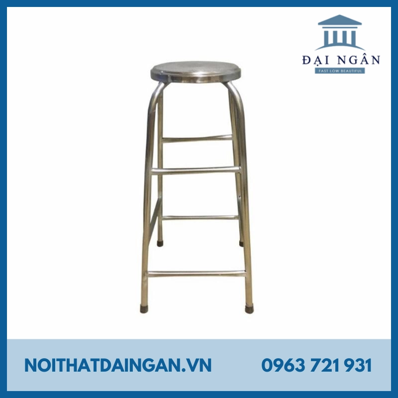 Ghế inox ngồi cao không tựa