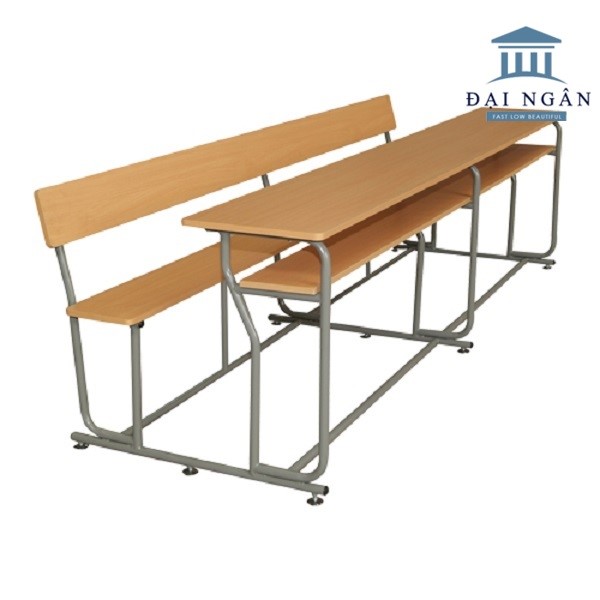 bàn học liền ghế dài là một trong các mẫu bàn ghế trường học được lựa chọn nhiều nhất