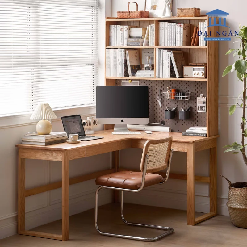 bàn học gỗ thông tự nhiên