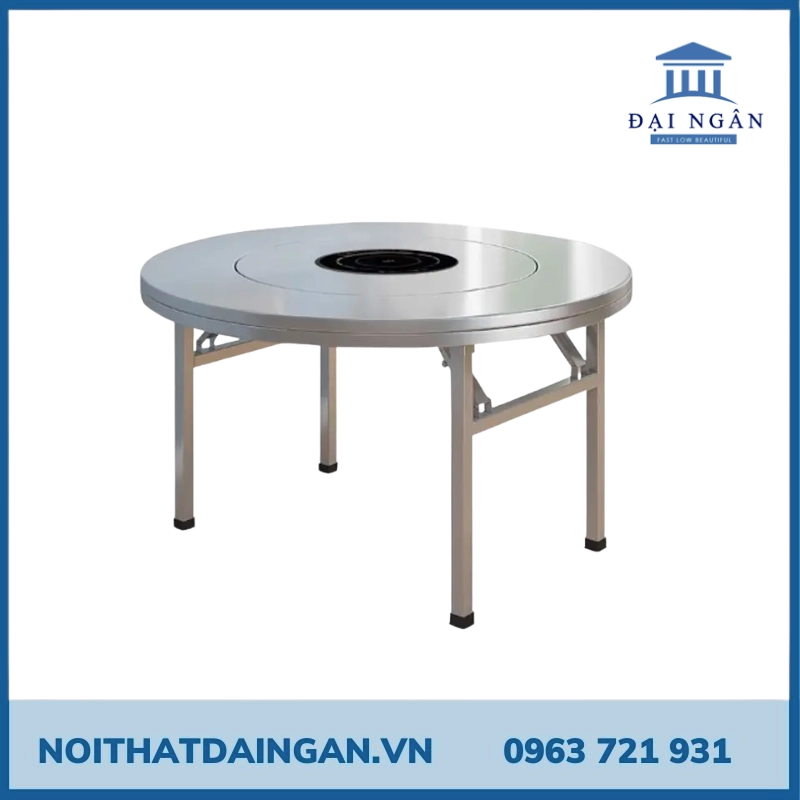 Bàn ăn inox tròn xoay giá bao nhiêu?  Bảng giá mới nhất