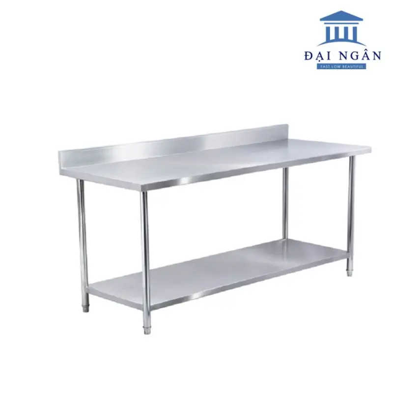 Bàn nấu ăn inox 304, 201 bền bỉ công nghiệp