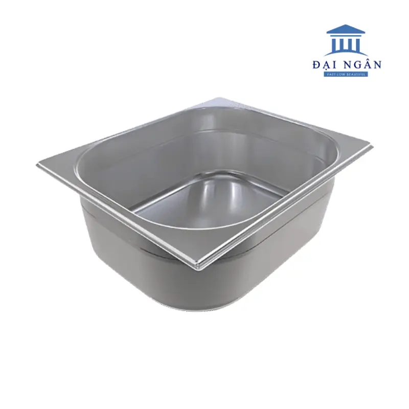Khay inox GN 1/6 không có ngấn