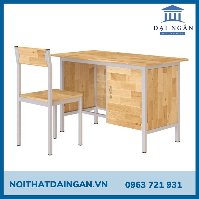 bàn ghế giáo viên gỗ tự nhiên