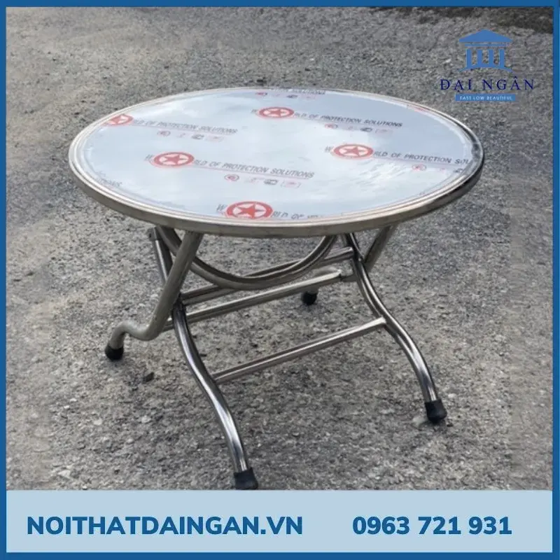 bàn tròn inox 80cm bàn tròn inox 80cm