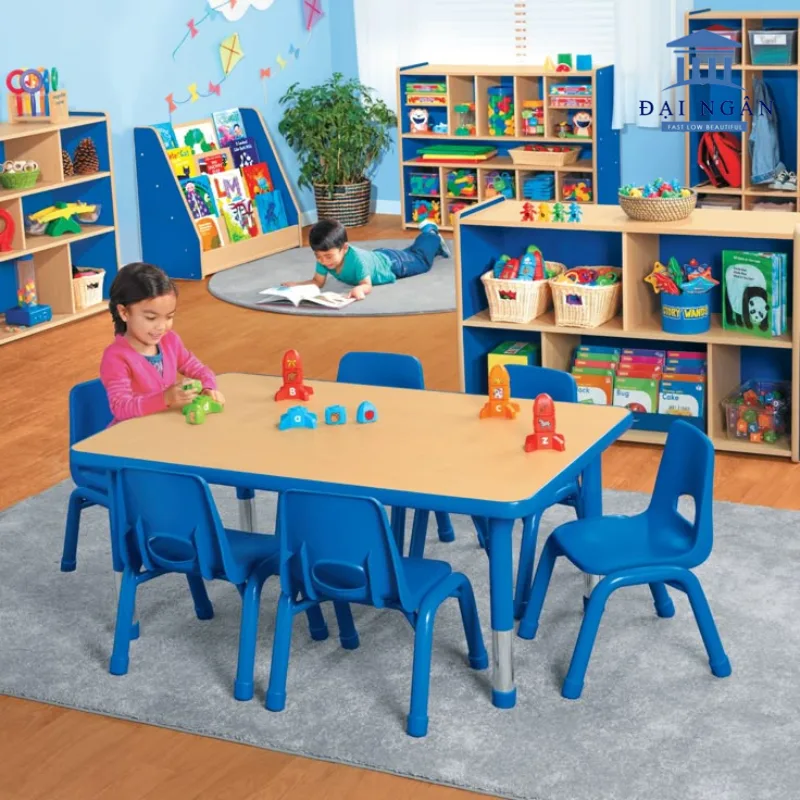 Bàn ghế góc xếp hình mầm non