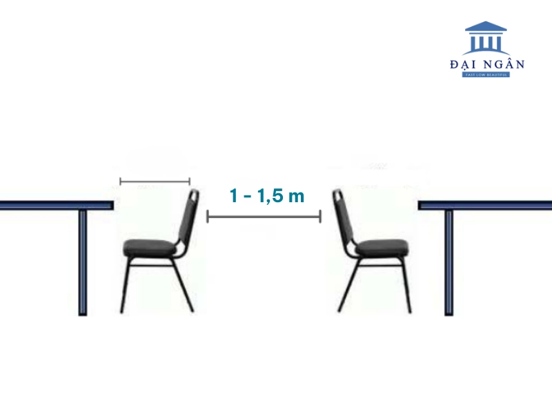 Khoảng cách lý tưởng giữa lối đi chính của nhà hàng tiệc cưới