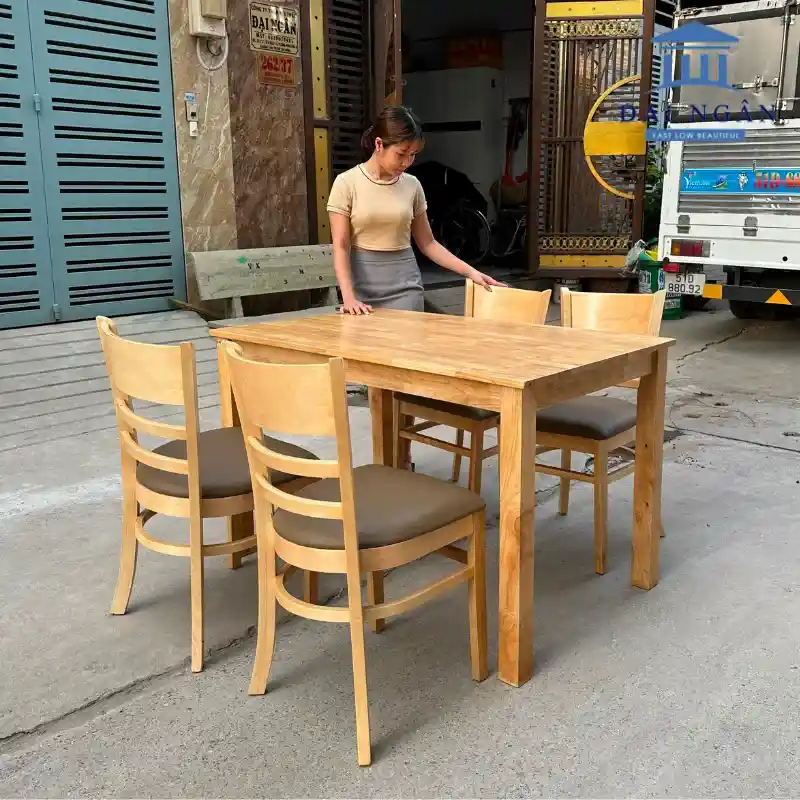 bàn ghế gỗ nhà hàng giá rẻ