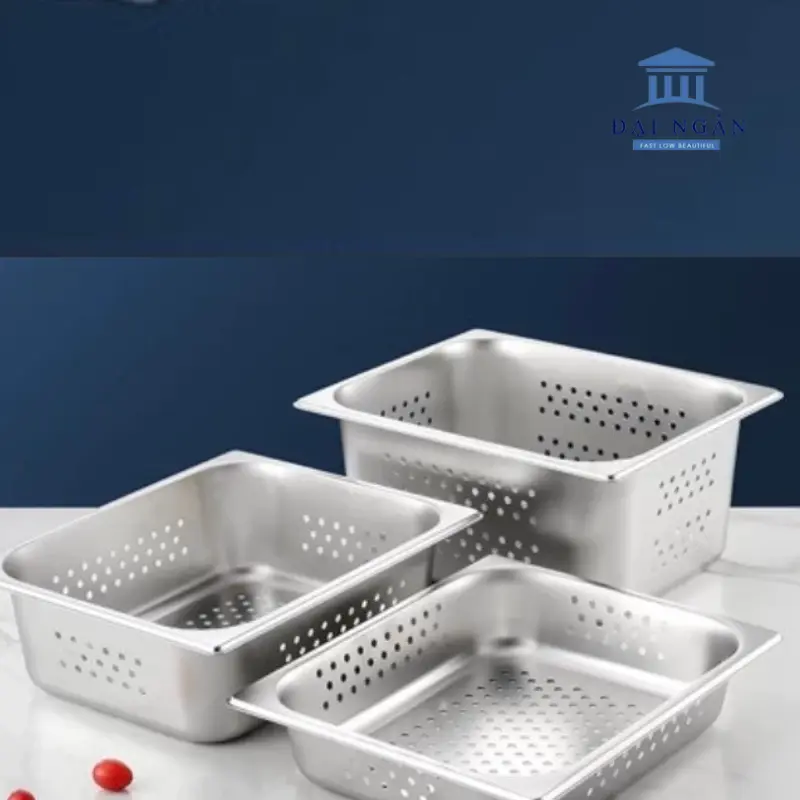 Khay inox GN 1/2 (có lỗ & không lỗ)