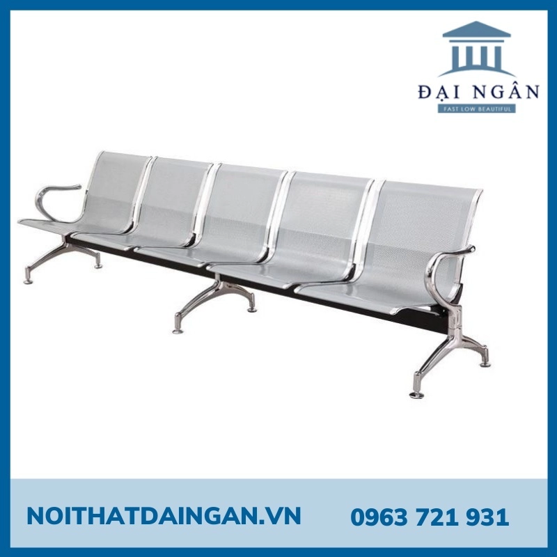 ghế chờ inox 5 chỗ