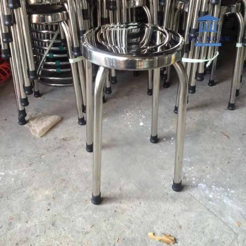 Ghế đẩu inox 304 cao cấp dày 1.2mm