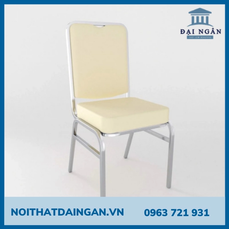 Ghế Mã Lai đầu vuông sườn inox