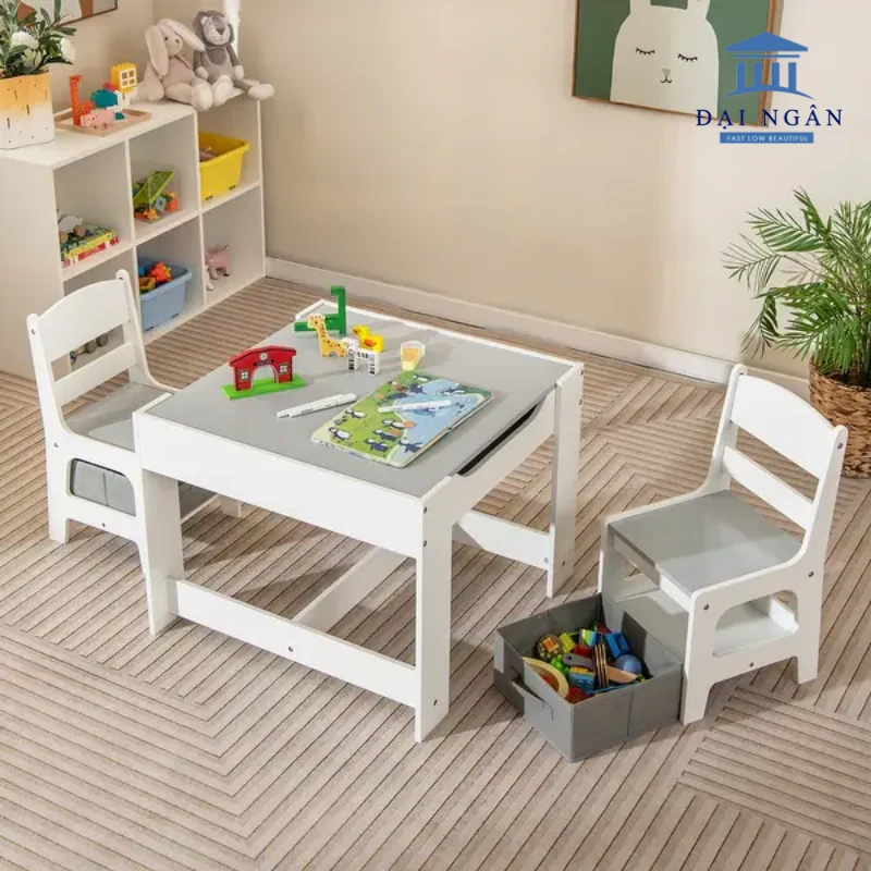 bàn ghế góc xếp hình cho lớp nhà trẻ