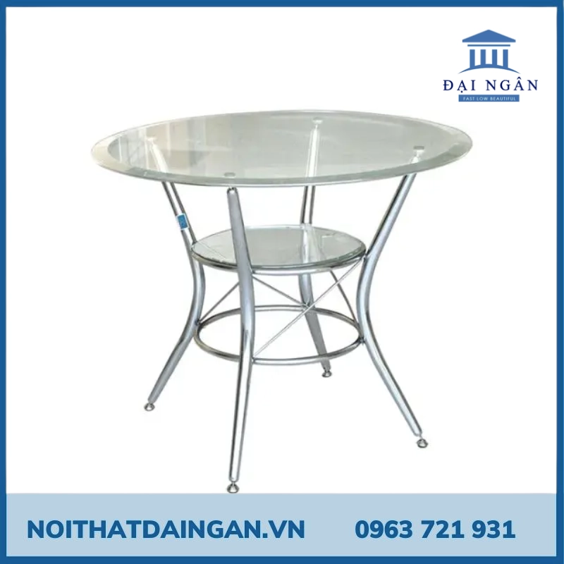 Bàn kính tròn chân inox đa dạng kích thước 60cm ,80cm và 1m