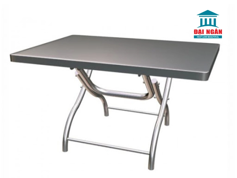 Bàn inox dễ gập gọn, lau chùi và vệ sinh