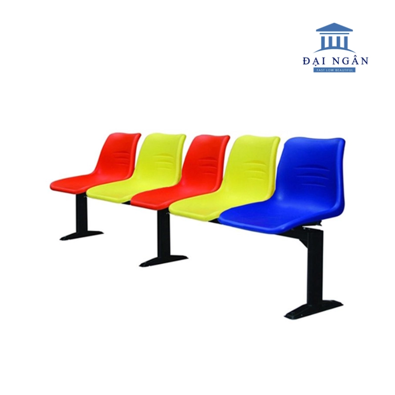 Ghế băng chờ nhựa nguyên khối 5 chỗ