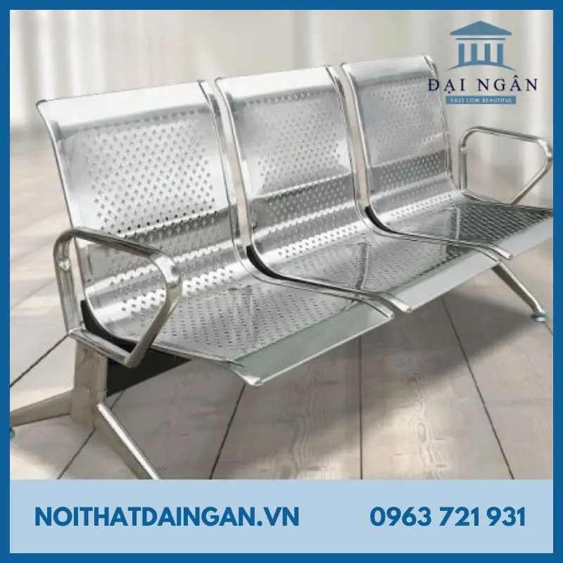 Ghế băng chờ inox 3 chỗ