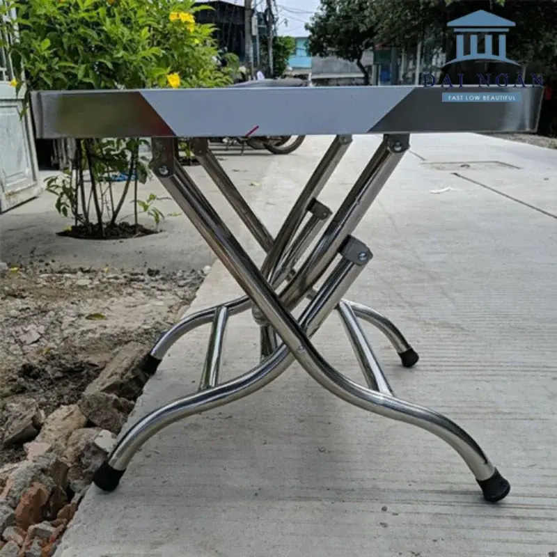 Bàn inox 430 chữ nhật 500mm x 800mm lùn