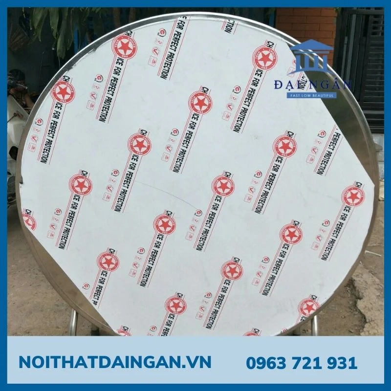 bàn ăn inox gấp
