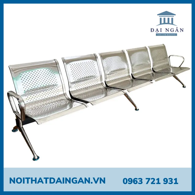 Ghế băng chờ 5 chỗ inox