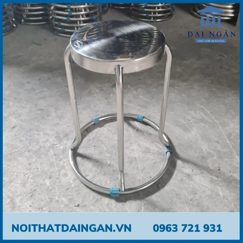 kích thước ghế inox tròn