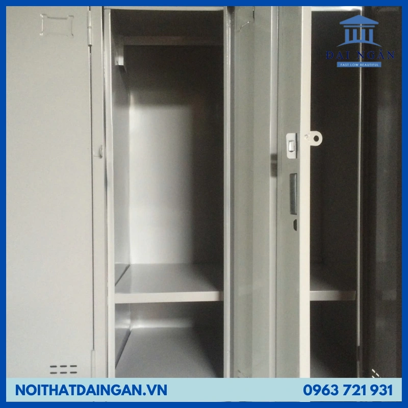 Tủ locker sắt 6 ngăn 3 khoang