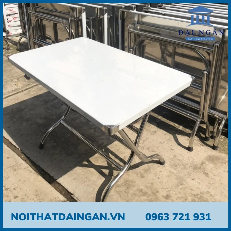 bàn gấp inox