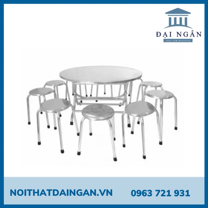 bàn tròn inox 80cm