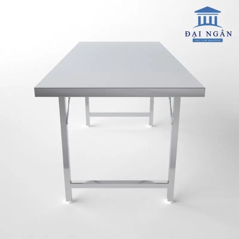 Bàn xếp inox chân sắt chất liệu cao cấp (inox 304, 201)