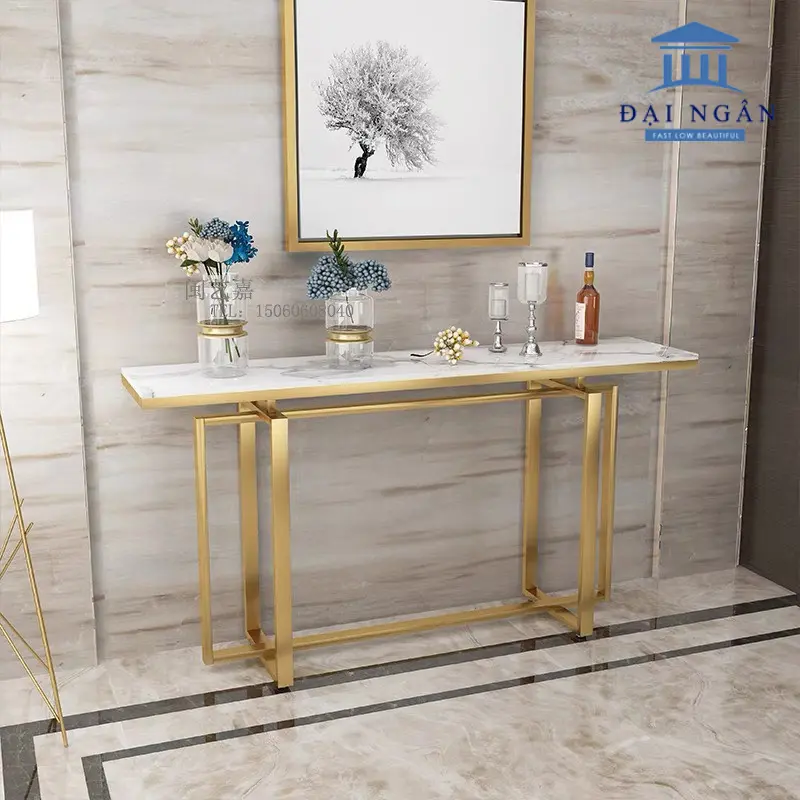 Ứng dụng và vị trí đặt bàn console inox mạ vàng tối ưu