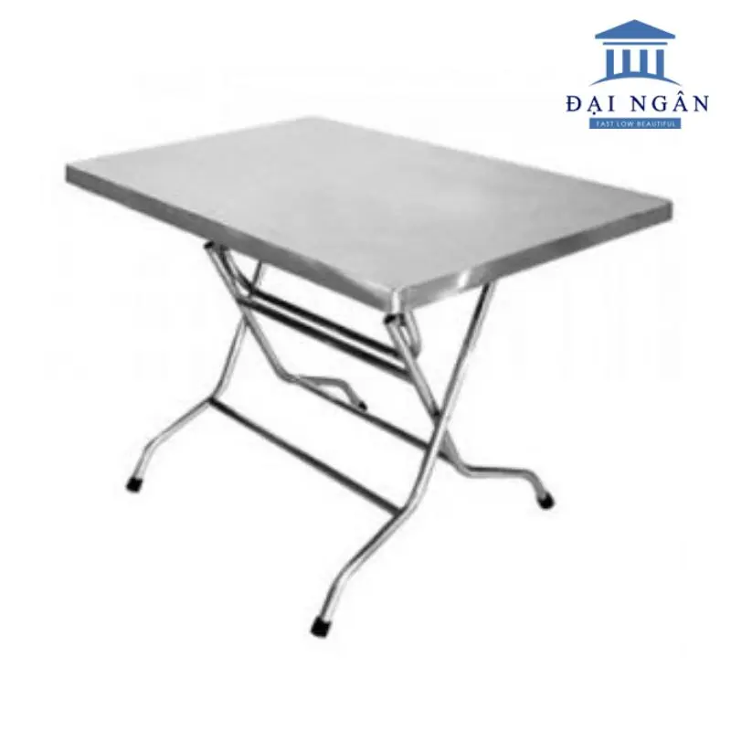 bàn xếp inox chân sắt