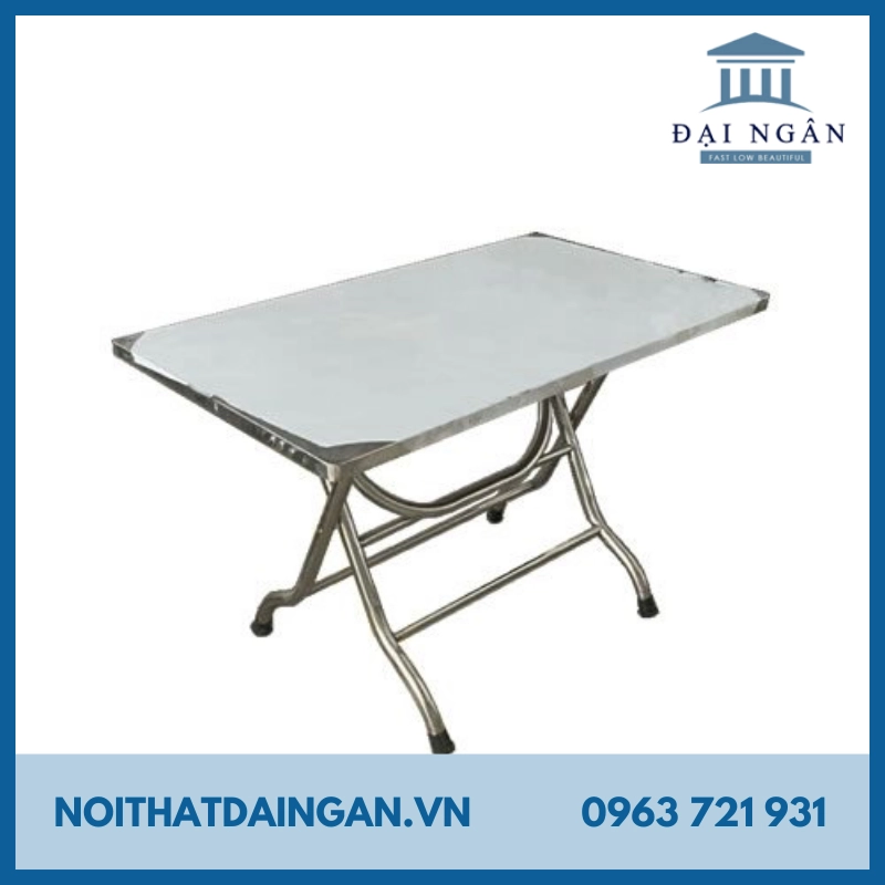 bàn inox chữ nhật 1m4