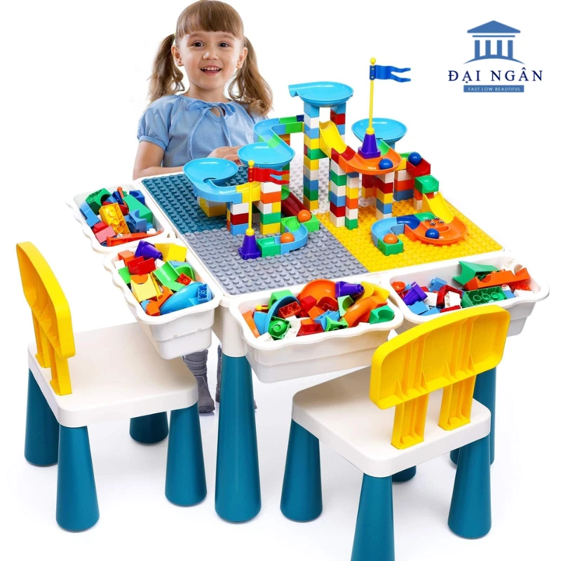 bộ bàn ghế xếp hình lego