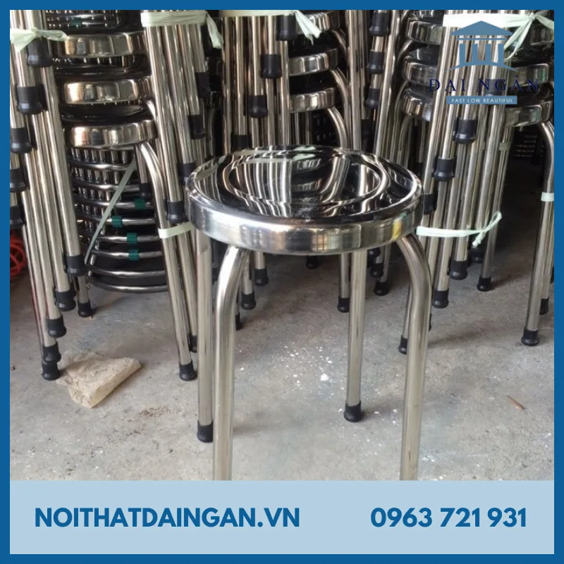 ghế tròn đôn inox 304 là một trong những mẫu ghế inox bán chạy nhất