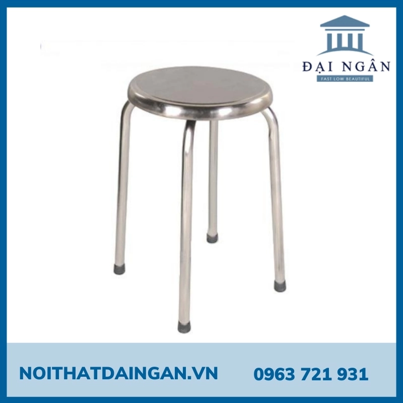 ghế inox tròn cao