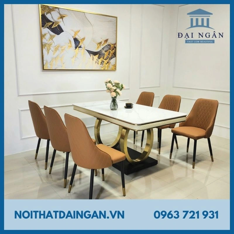 kích thước bàn ăn 6 người