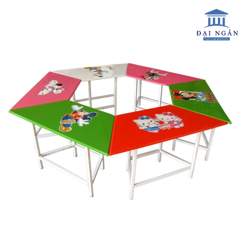 Bàn ghế góc xếp hình mầm non