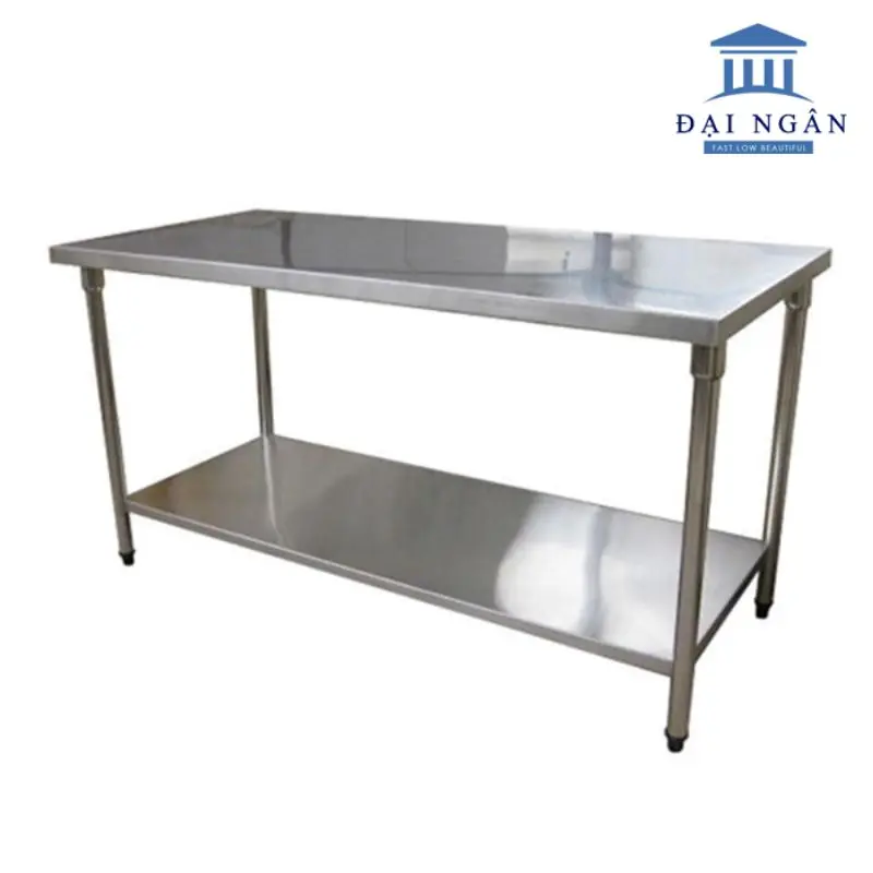 5+ mẫu bàn inox có giá dưới tiện lợi, gọn gàng cho nhà bếp