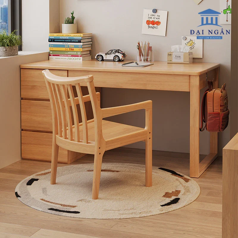 bàn học gỗ sồi