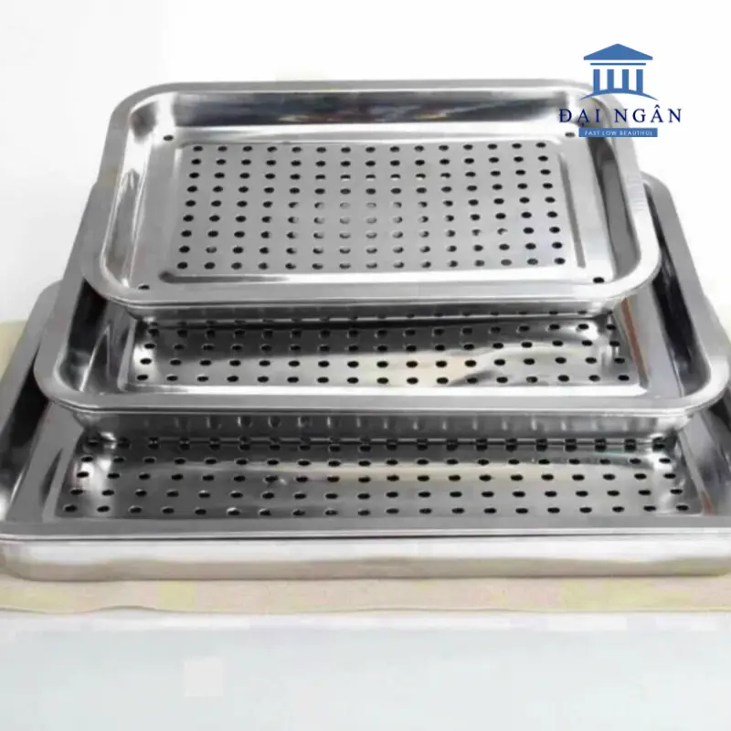 Khay sấy inox kích thước 500x500x100 mm