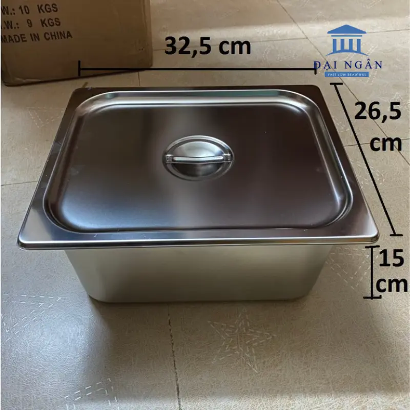 Khay inox GN 1/2 nhiều chiều cao