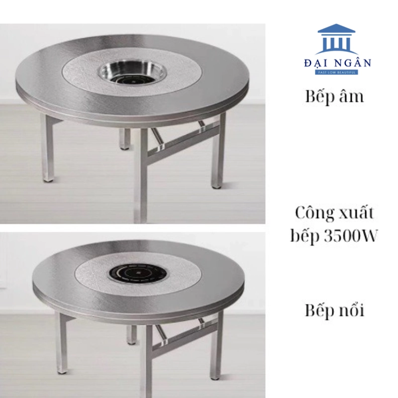 bàn ăn lẩu nướng chân gấp