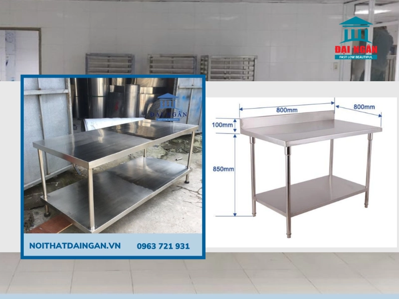 bàn bếp inox công nghiệp