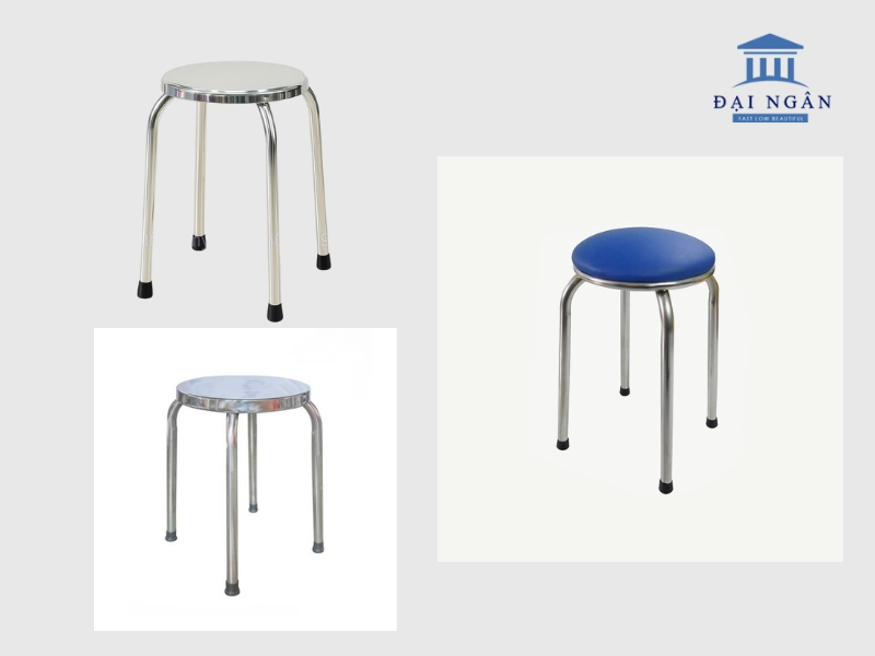 ghế inox tròn
