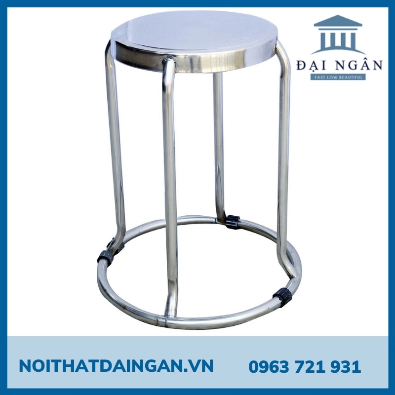 Ghế đôn hàn mặt tròn phi 19 Inox 304 (GI09)