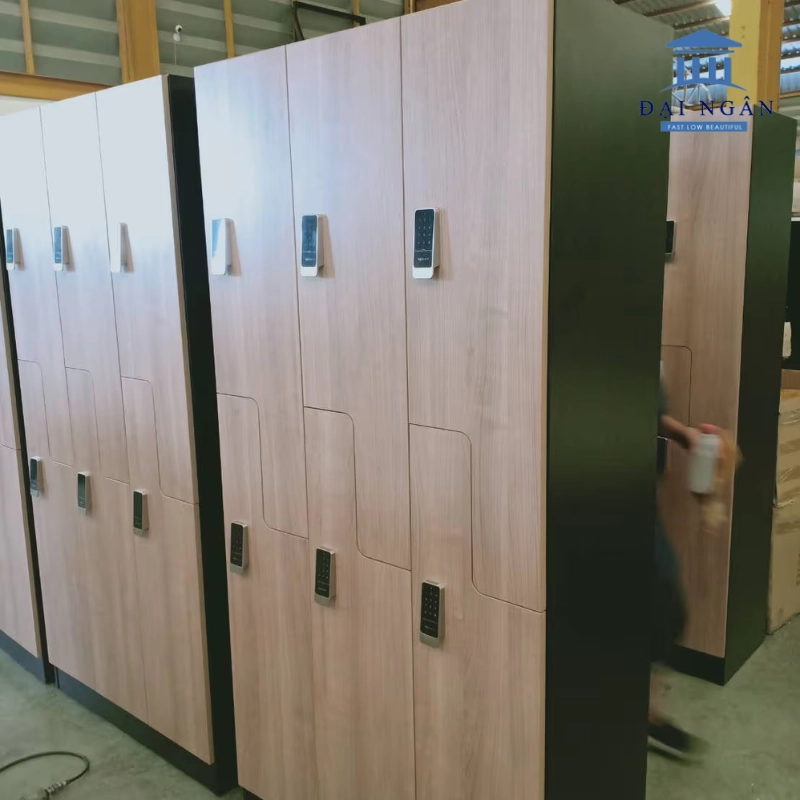 tủ locker gỗ 6 ngăn giá rẻ 