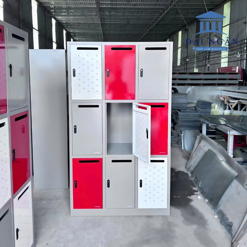 Tủ locker 9 ngăn khóa số Tủ locker 9 ngăn khóa số