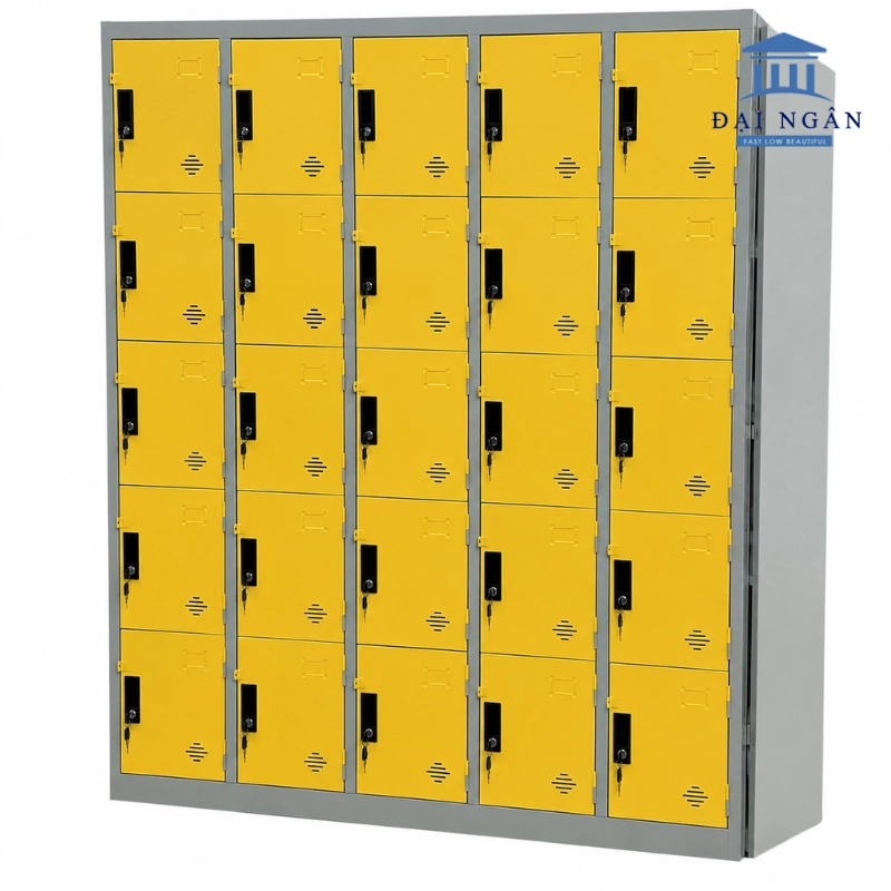 tủ locker 25 ngăn sơn màu