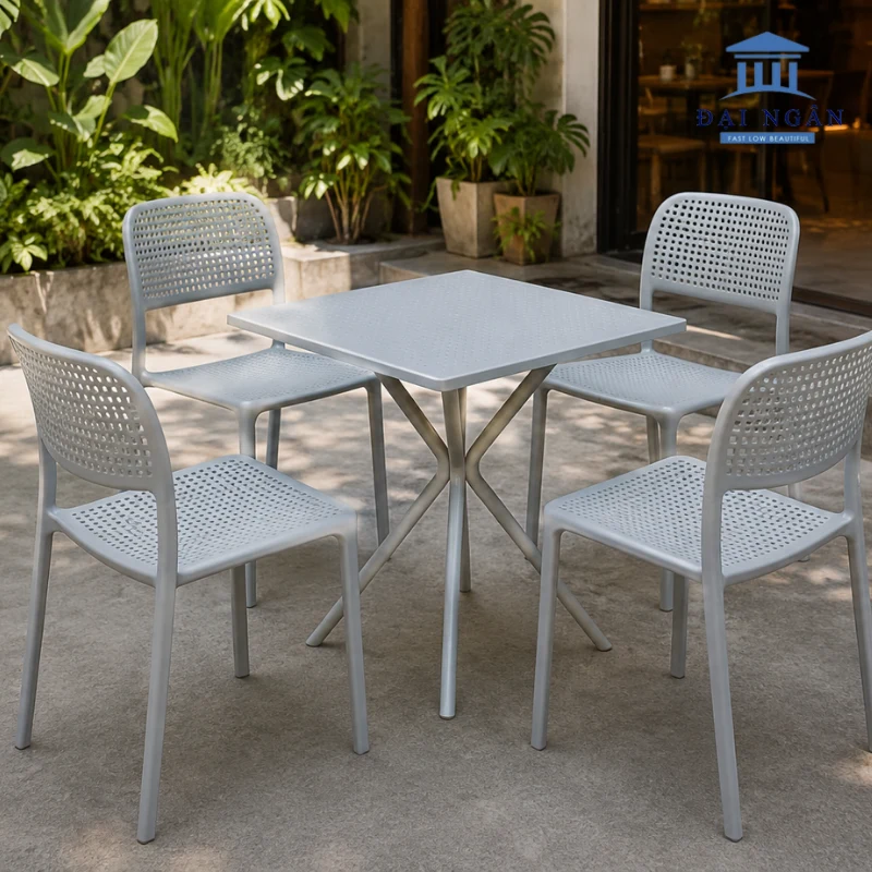 bàn cafe nhựa vuông