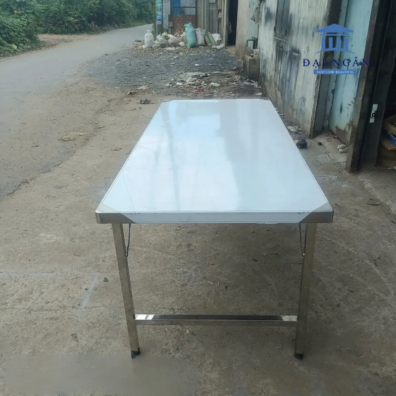 Ứng dụng đa năng của bàn chữ nhật Inox 114cm