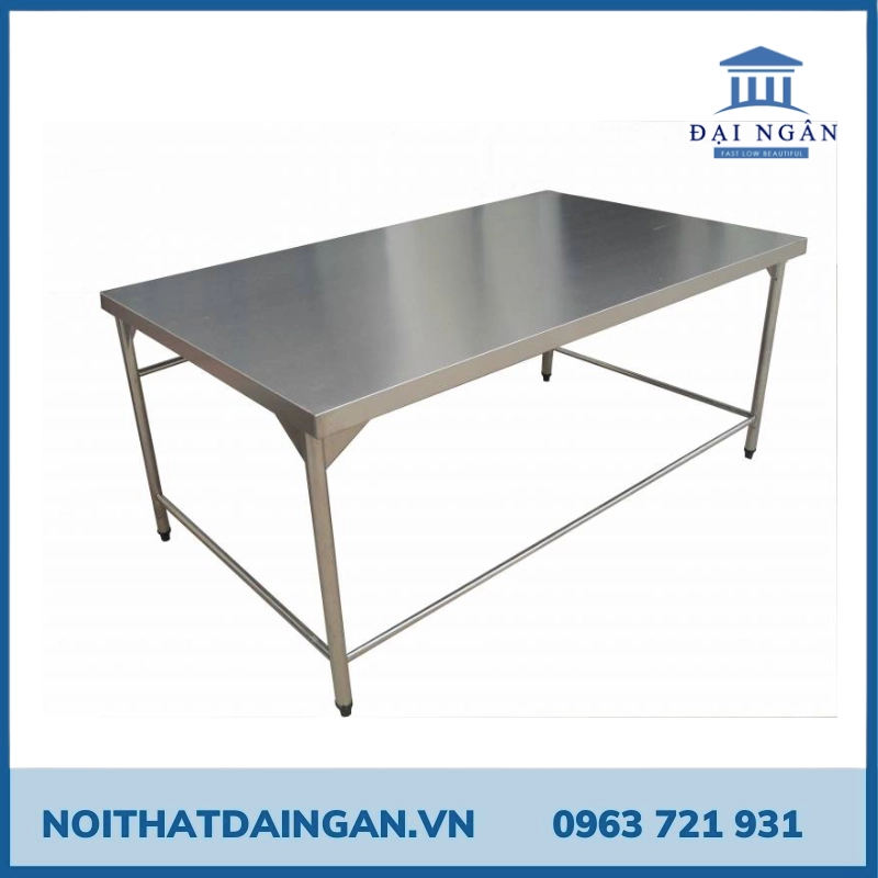 Ưu điểm nổi bật của bàn inox chữ nhật 1m8